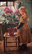 Leon Frederic Rhododendron in Bloom oil painting on canvas